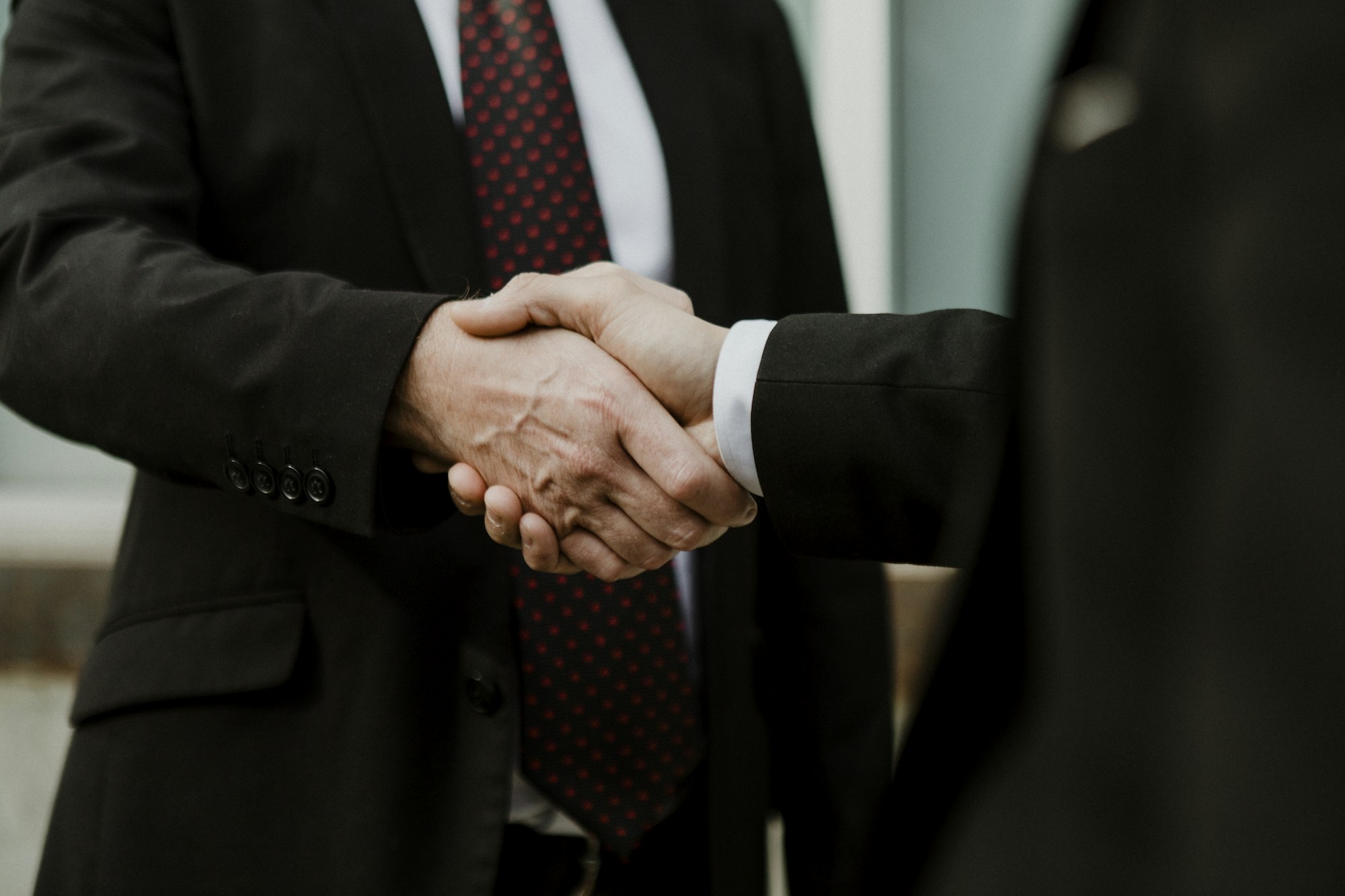 Corporate business handshake